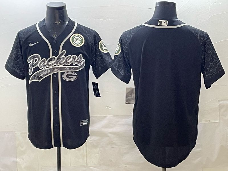 Men 2025 Green Bay Packers Blank Black Joint Name Nike Limited NFL Jersey style 002->green bay packers->NFL Jersey